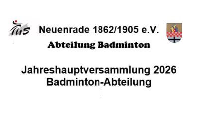 Jahreshauptversammlung 2026